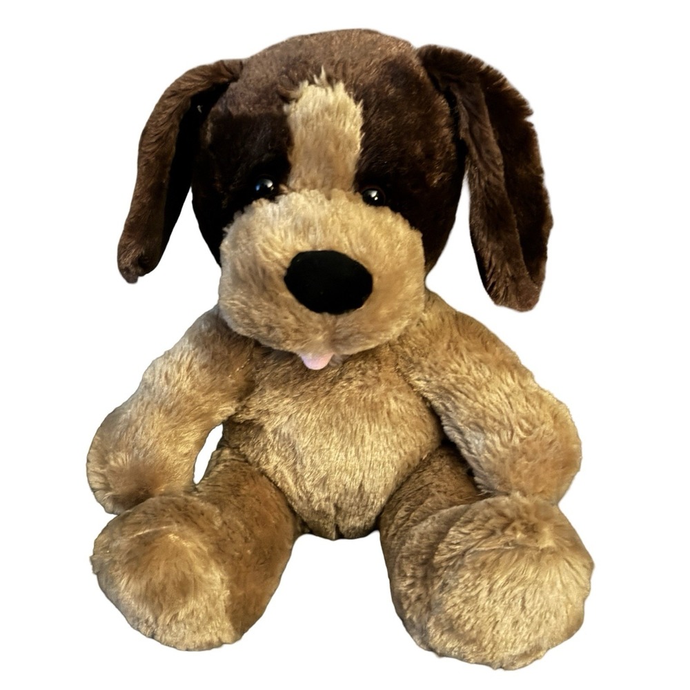 Build a Bear BAB Brown Tan Puppy Dog Plush Stuffed Two Tone Soft Stuffed Animal